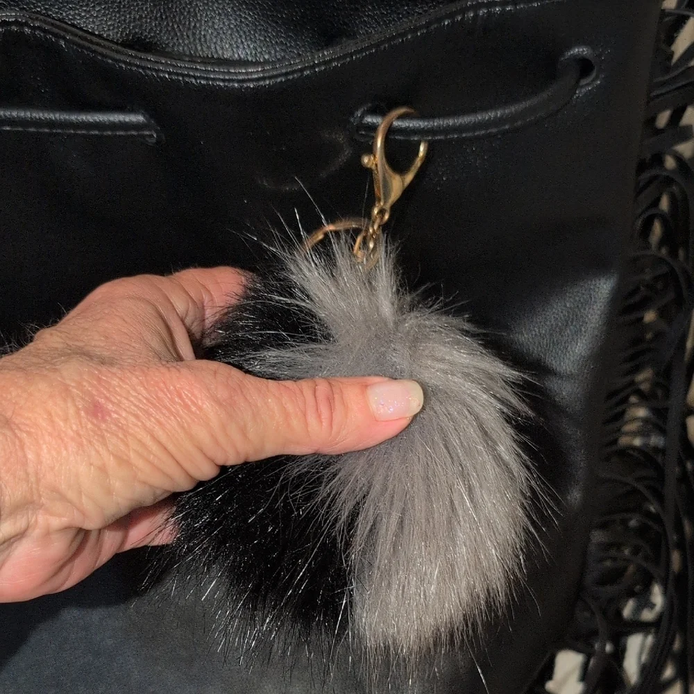Victoria's Secret Black Fringe Shoulder Bag